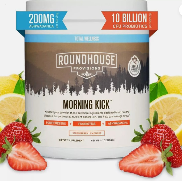 By Norris Chuck Morning Kick, Greens Superfood Powder Supplement With Ashwaganda