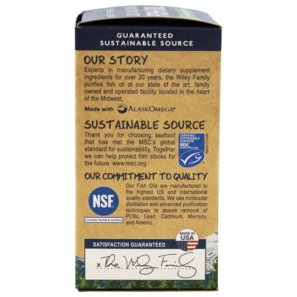 Wiley’s Finest Wild Alaskan Fish Oil Easy Swallow Minis 450 mg., 180 Softgels