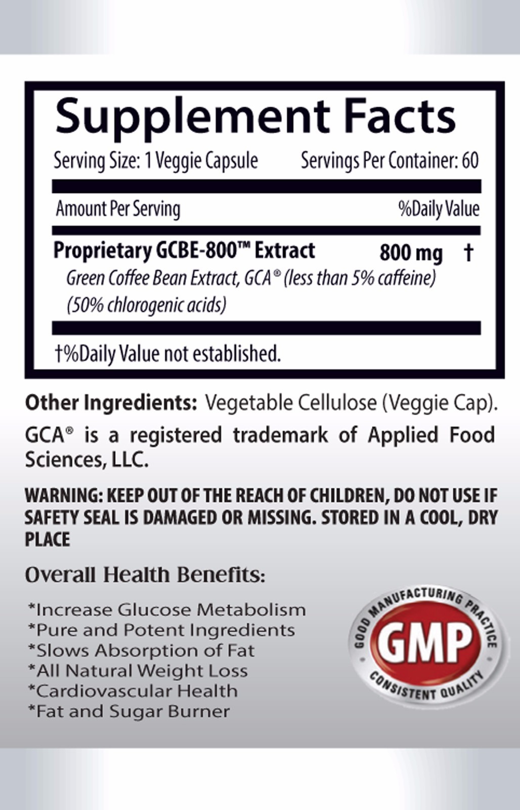Weight loss quick GREEN COFFE EXTRACT 800mg Excess Weight control supplement 2B