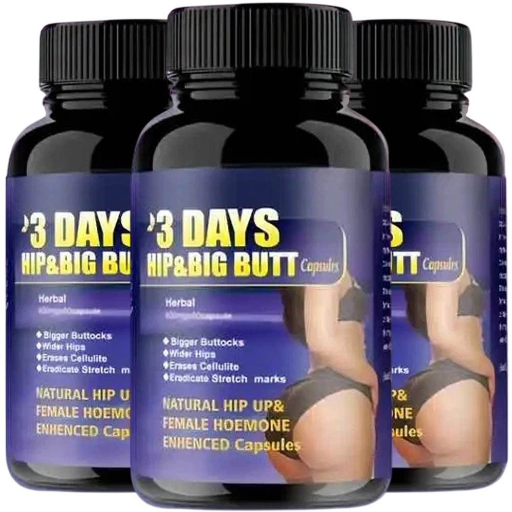 (3 pack) Herbal Butt Enhancement Capsules for Women Dietary Supplement 180 Count