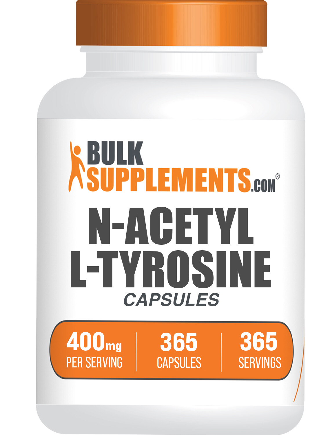 BulkSupplements N-Acetyl L-Tyrosine (NALT) Capsules – 400mg – 365 Capsules