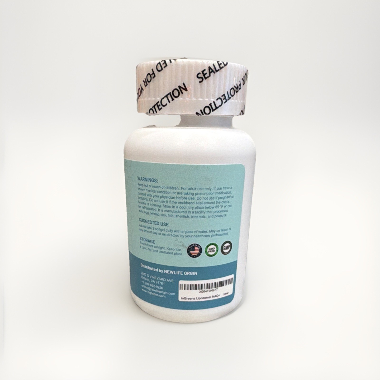 inGreens Liposomal NAD+ 1800mg Softgels 60ct Vegan Non-GMO Gluten-Free