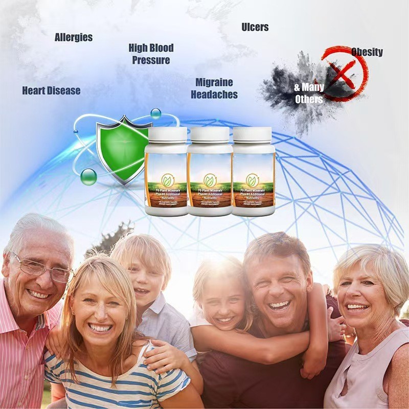 3PCS Enhancer Vitamin Dietary Fiber Daily Nutrition Plant Mixed Capsules 150