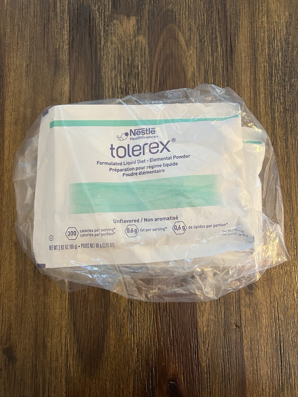 Nestle Tolerex Unflavored Elemental Powder 2.82 oz x 3 Packets – Exp 9/15/2026
