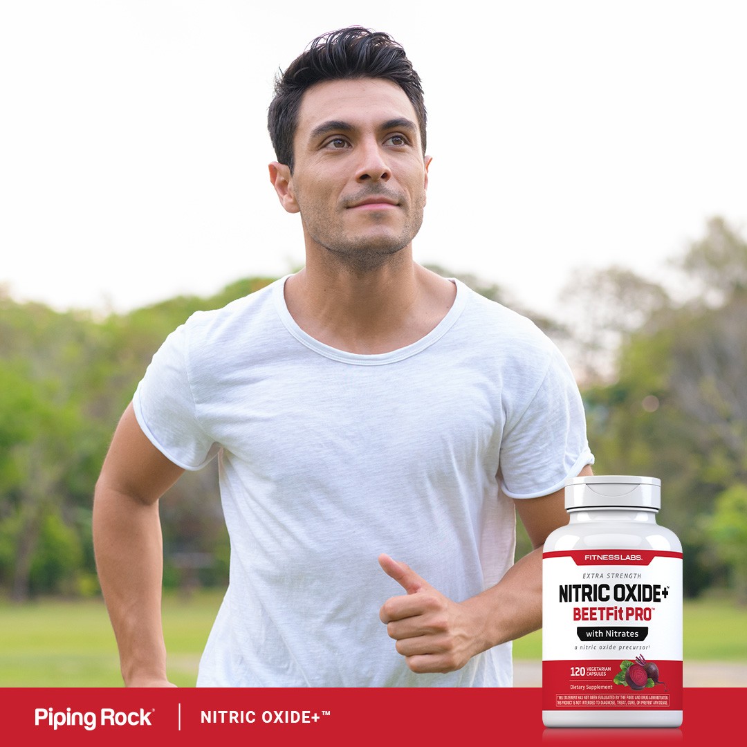 Nitric Oxide Beet Root Capsules | With Nitrates | 120 Count | by Fitness Labs