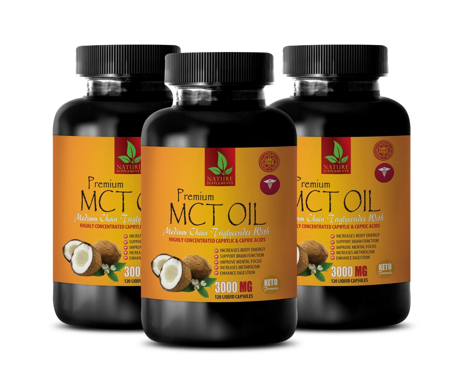 heart health vitamins – PURE MCT OIL 3000MG – medium chain powder 3B