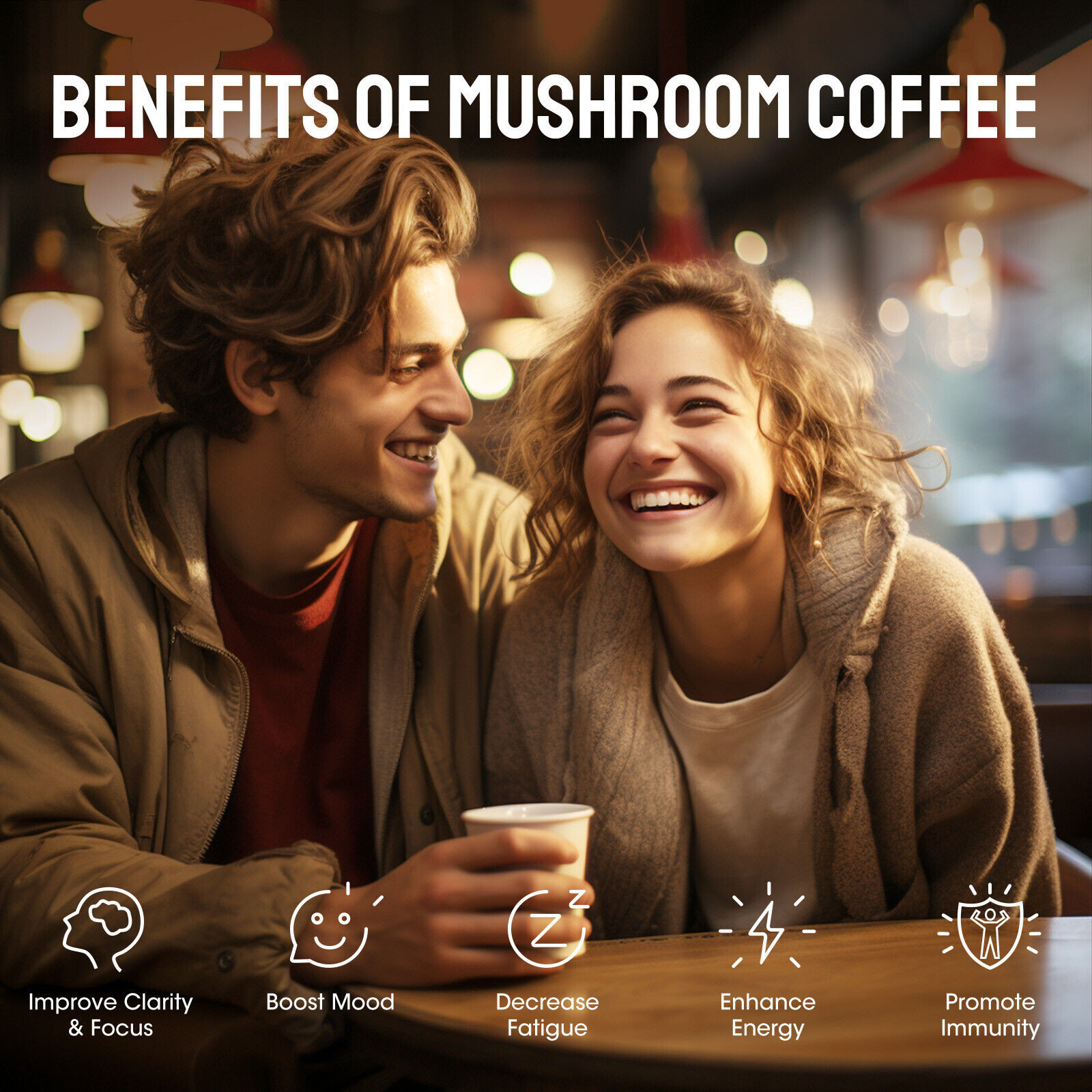 Organic Mushroom Coffee with Lion’s Mane & Chaga – Instant Powder Brain & Memory