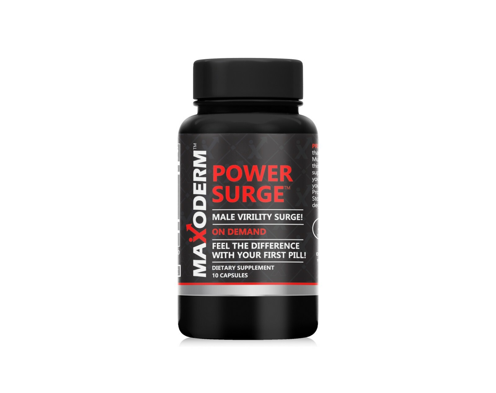 Maxoderm Power Surge Male Virility Surge Dietary Supplement 10 Capsules