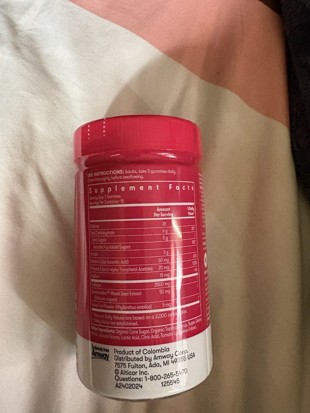 Nutrilite Collagen Gummies Watermelon Passionfruit Gluten-Free 45 ct