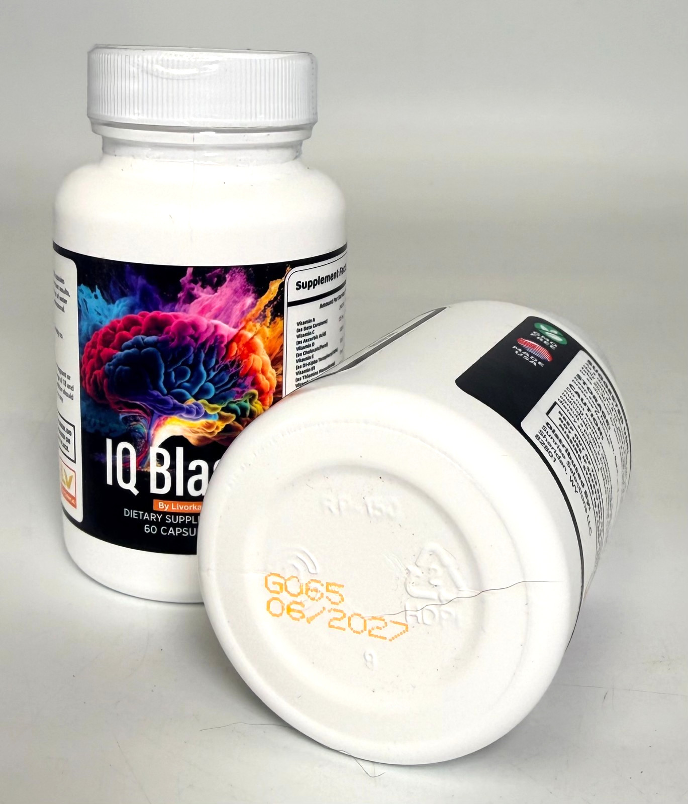 2 Pack Livorka IQ Blast Pro Dietary Supplement – 120 Capsules *EXP 06/2027*