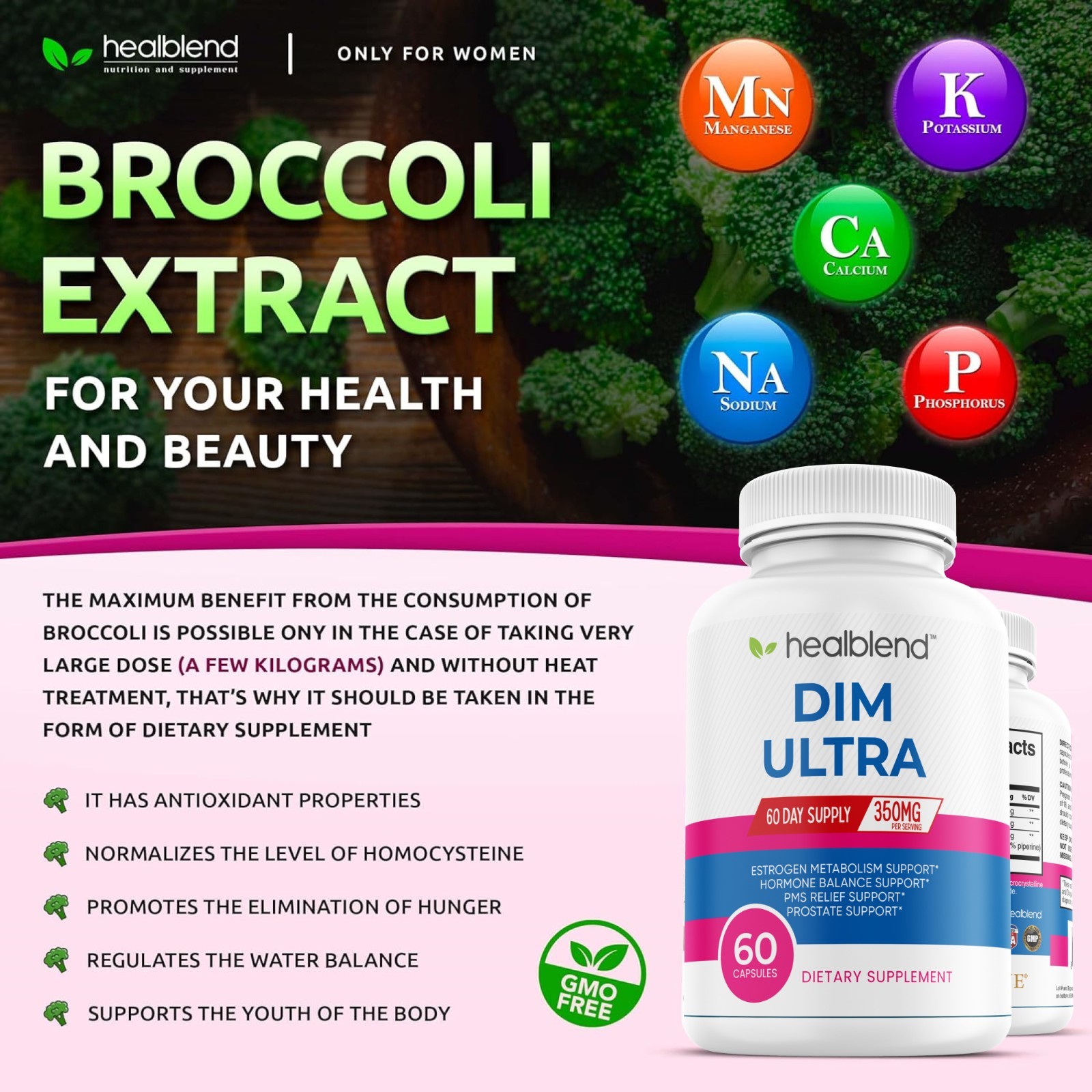 Ultra DIM Capsule for Women Estrogen Hormone Menopause Energy Support PMS Relief
