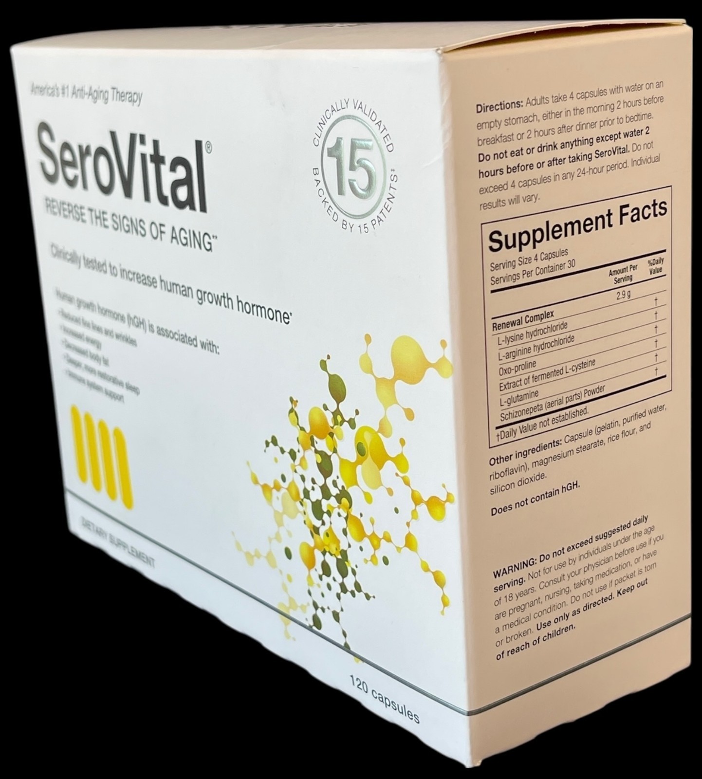 2 Boxes of Serovital Dietary Supplement 240 Capsules Anti-Aging Therapy 10/2027