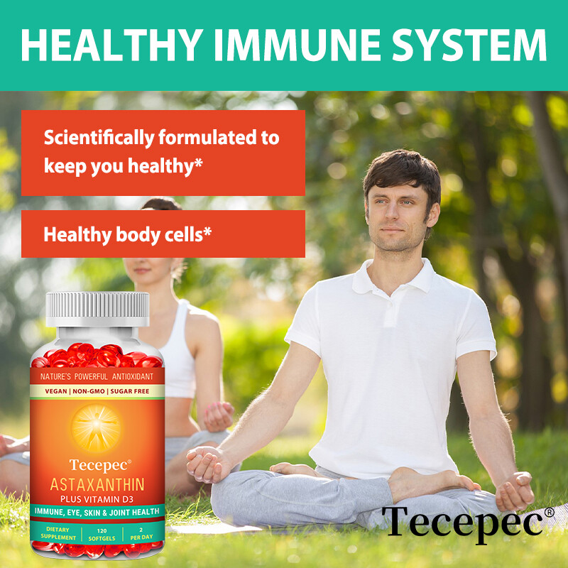 Astaxanthin 12mg Softgels – Supports Eye, Skin, Joint & Immune System Health