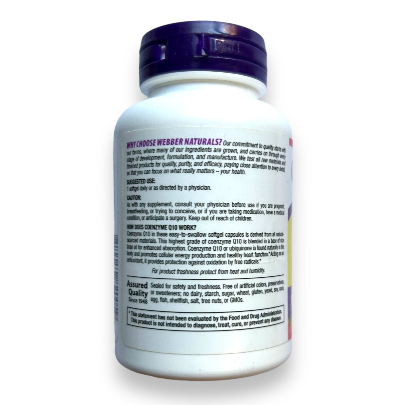 Webber Naturals, Coenzyme Q10. 200mg Cardiovascular System 60 Softgels, E. 11/26