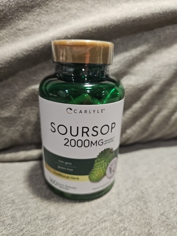 Carlyle Soursop 2000mg 160 Capsules Non-GMO Gluten-Free Allergen-Free Supplement
