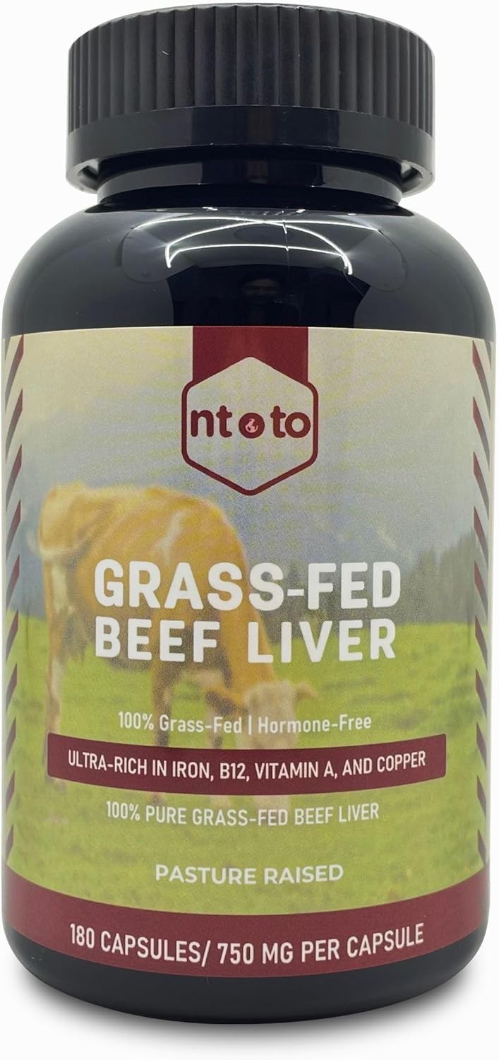 Grass Fed Beef Liver Capsules – Pasture Raised – Micro-Nutrient Supplement 180ct