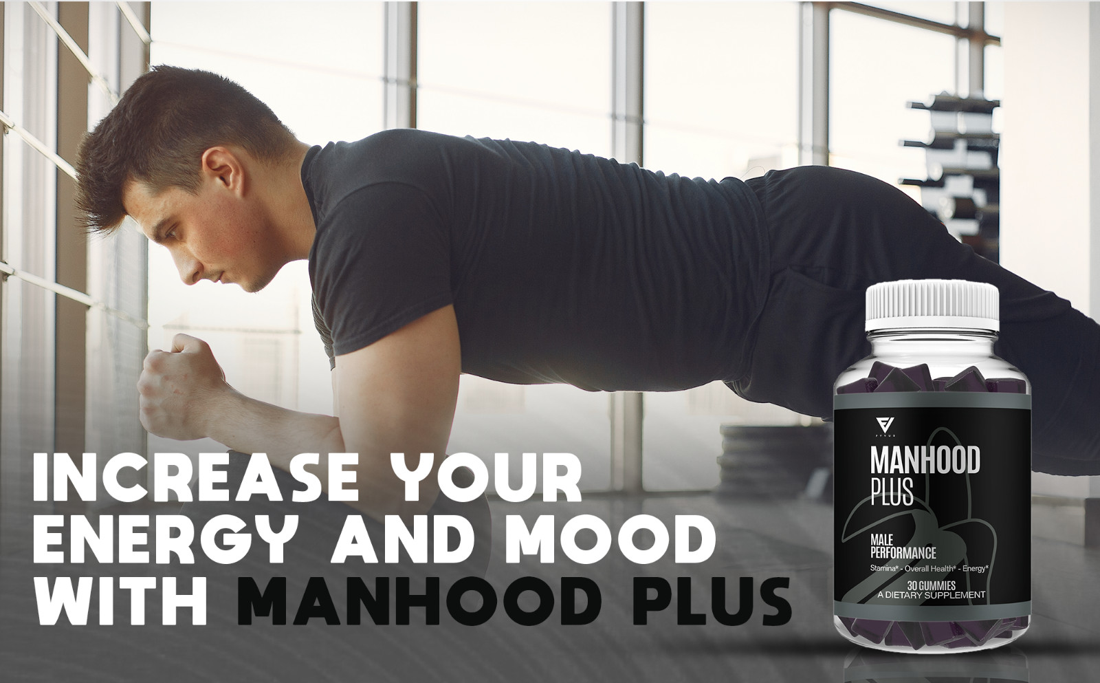 (3 Pack) Manhood Plus Gummies for Men ManhoodPlus Supplement (3 Month Supply)
