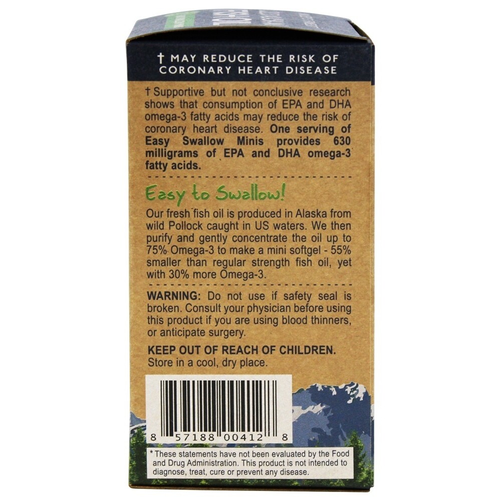 Wiley’s Finest Wild Alaskan Fish Oil Easy Swallow Minis 450 mg., 180 Softgels