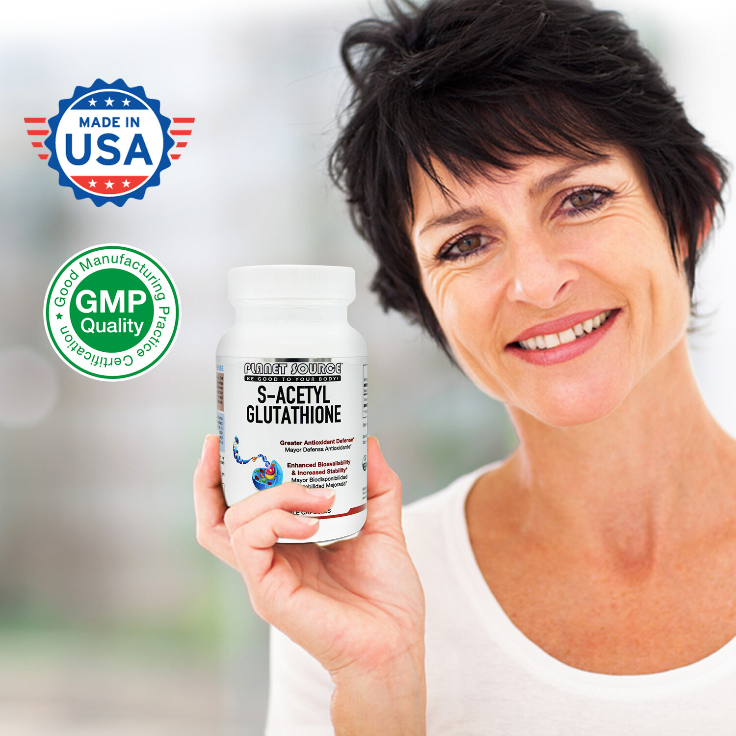 Planet Source S-Acetyl Glutathione 200 Mgs per serving – 30 Veggie capsules