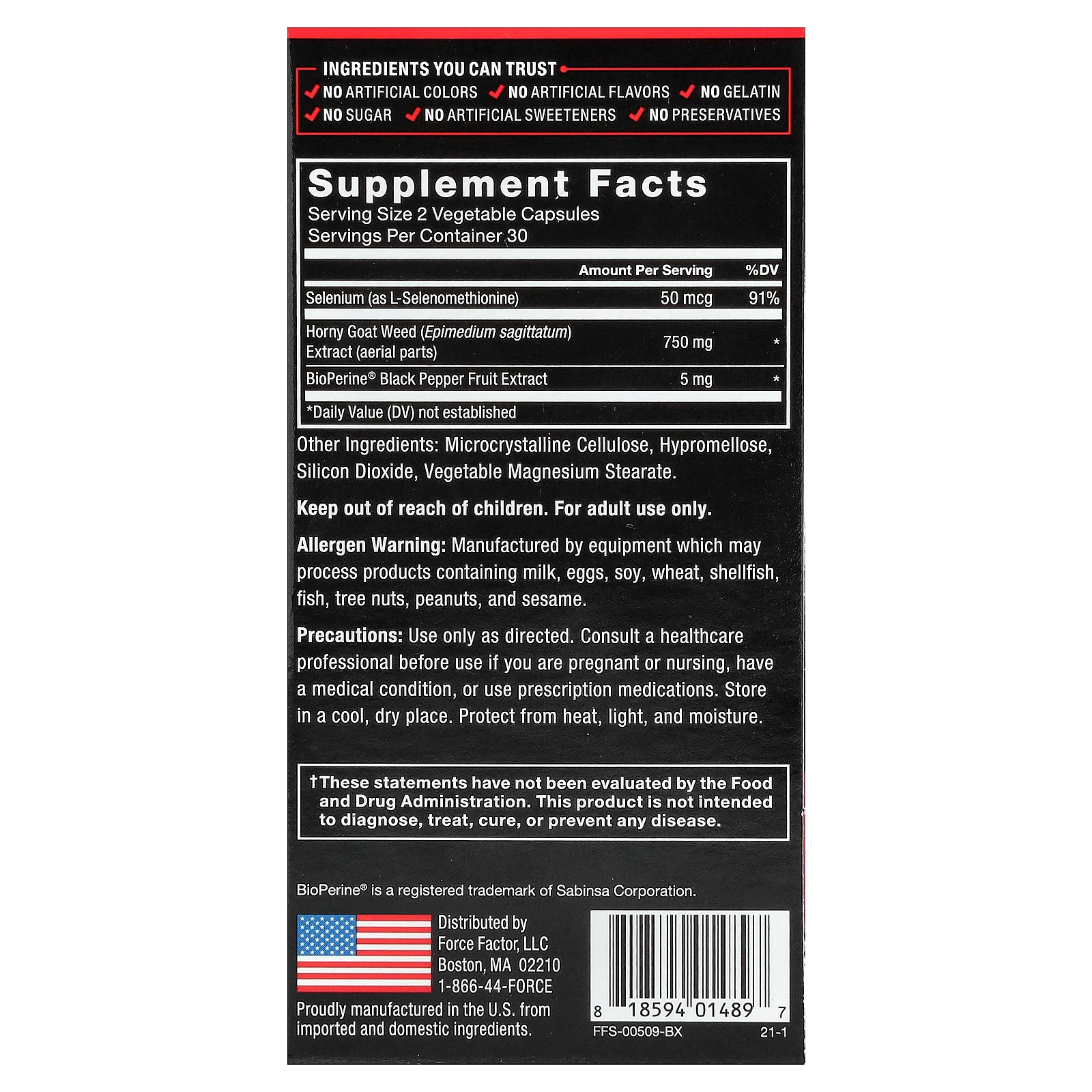 Fundamentals, Horny Goat Weed, 60 Capsules