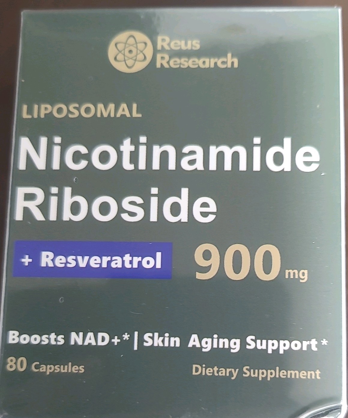 Reus Research Liposomal Nicotinamide Riboside, Resveratrol 900mg 80 Caps