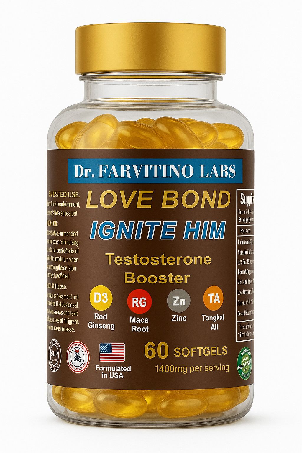 Ignite Him™ Testosterone Booster for Men | Energy, Stamina, Performance & Desire