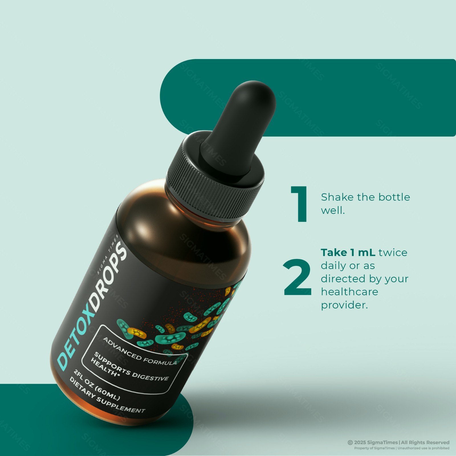 DetoxDrops, Premium Detox Drops for Healthy Gut & Digestive Health – 3 Pack