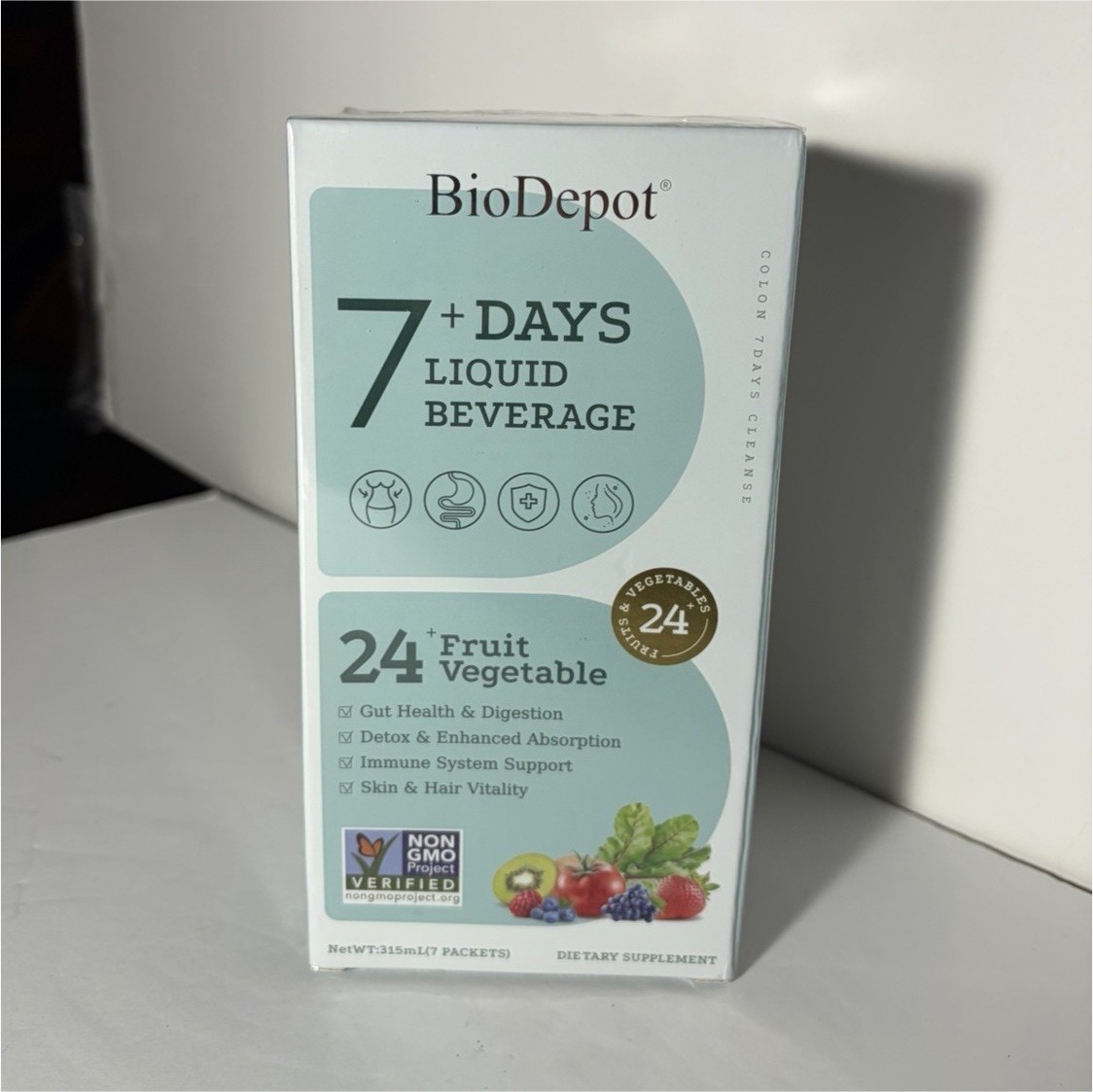 BioDepot 7+ Days Liquid Fruit & Vegetable Dietary Supplement Non-GMO 315 mL 7Pk
