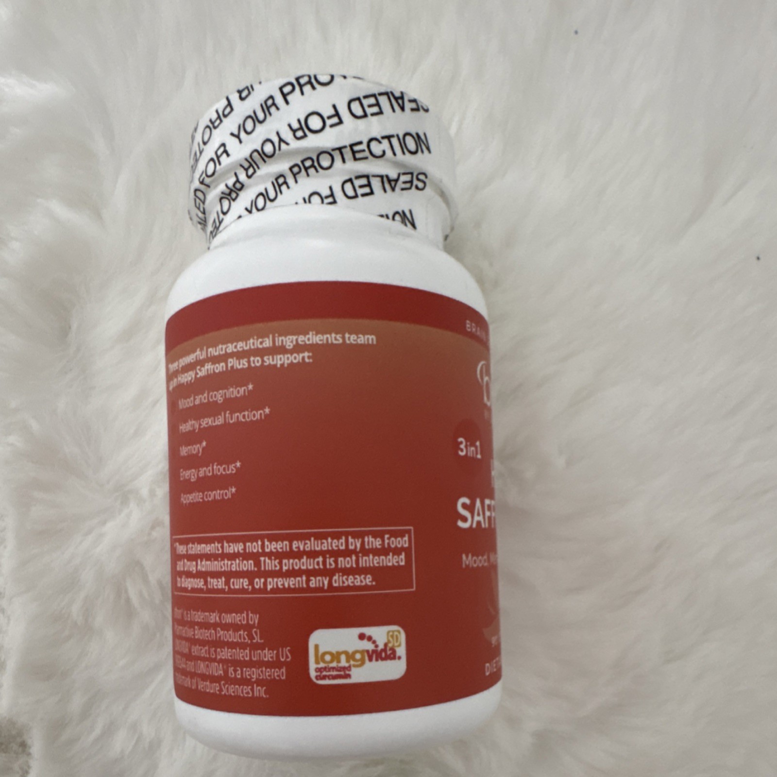 BrainMD Happy Saffron Plus Vegan Dietary Supplement 90 Capsules Mood Support