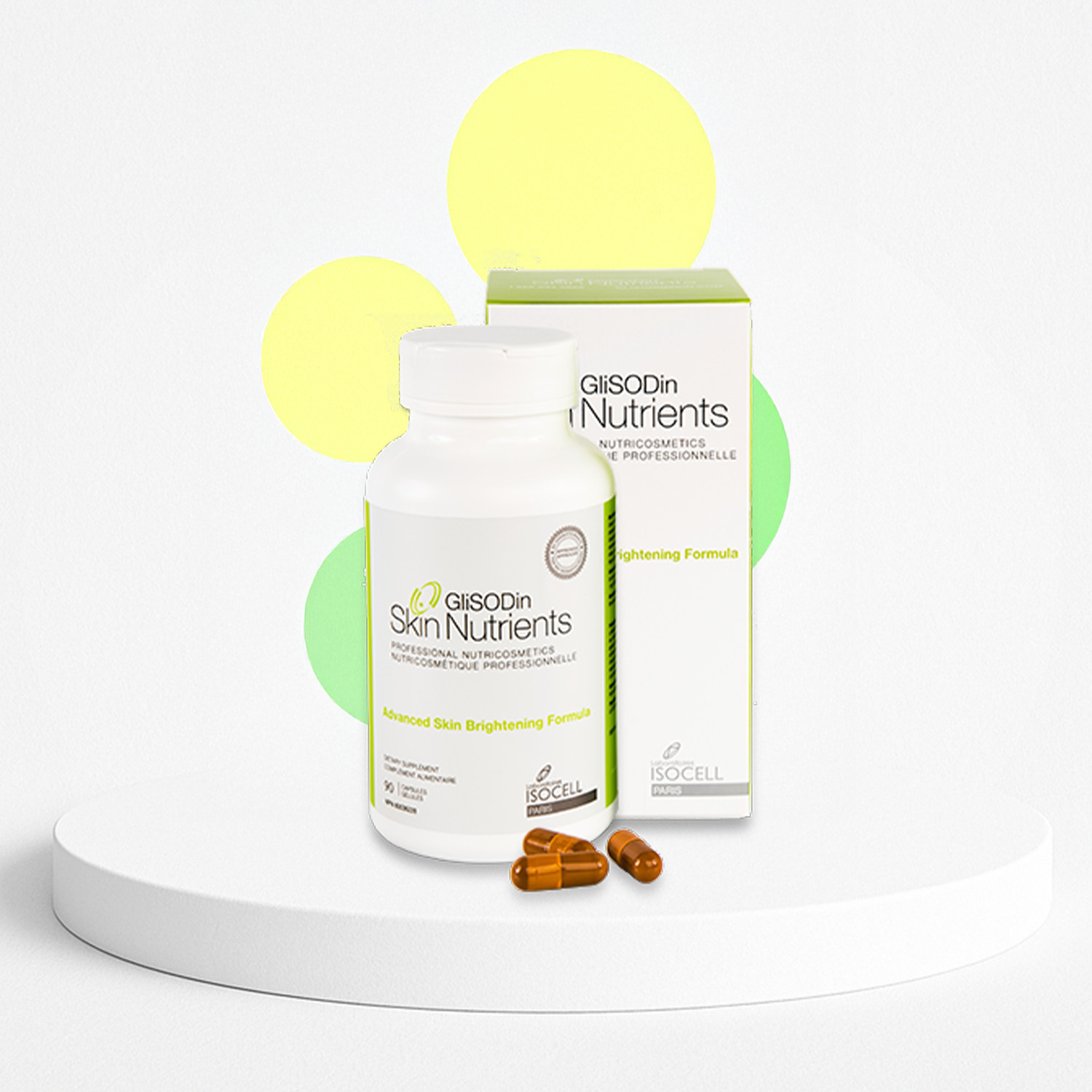 GliSODin Advanced Skin Brightening Formula 90 Capsules – Antioxidant Radiance Su