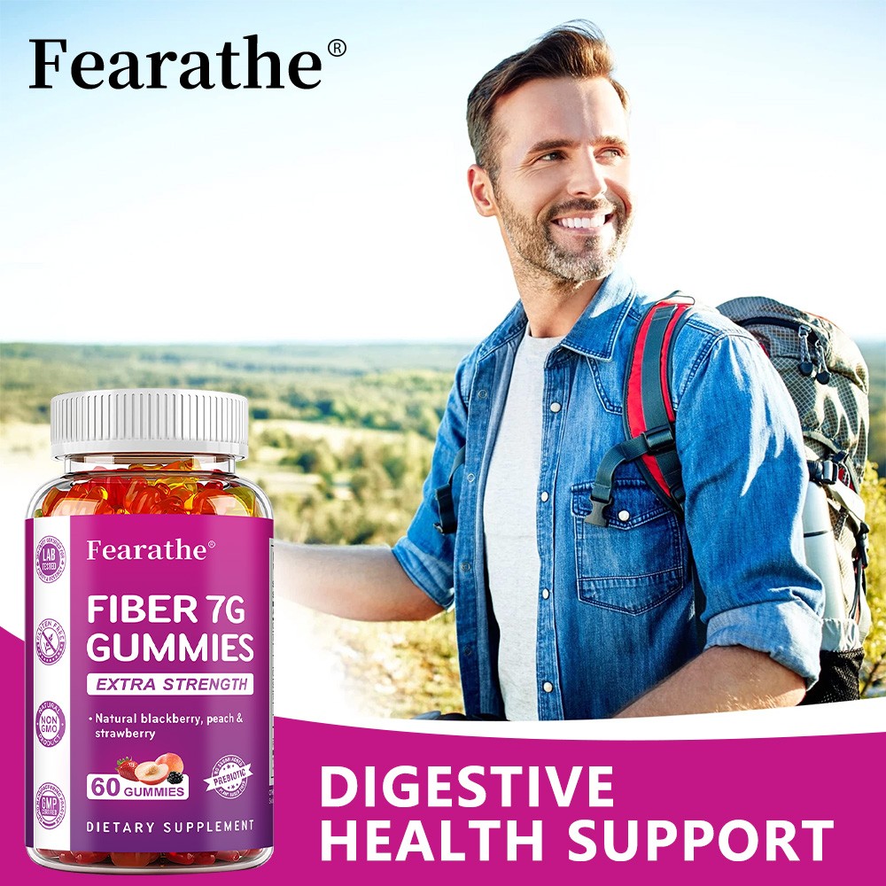 Fiber 7 G 60 Gummies Support Digestive Improve Immune System Gut Flora Health
