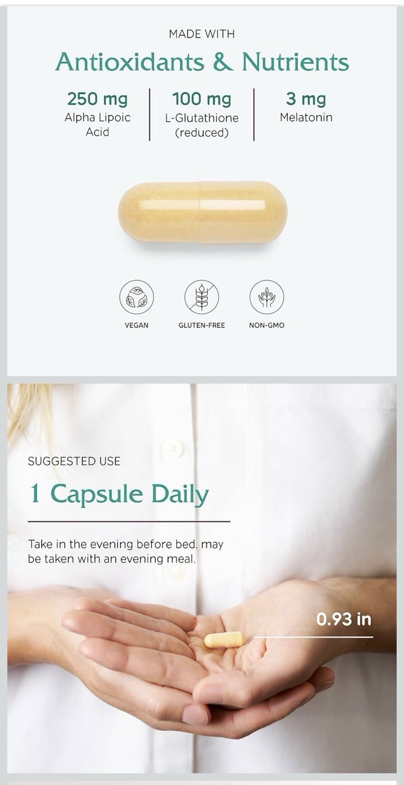 Vitanica Ovum P.M. Bedtime Egg Quality Support 30 Vegan Caps Exp 09/2027