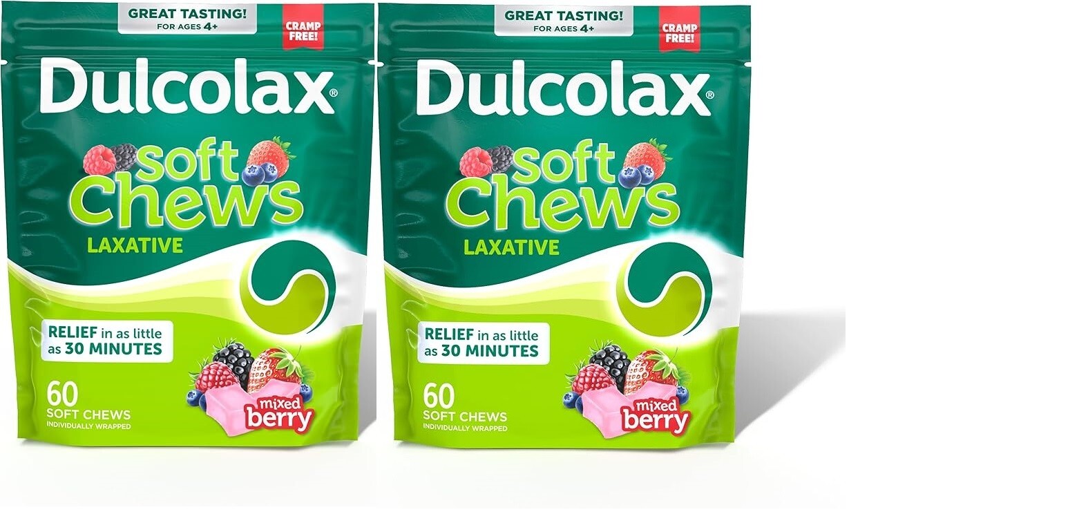 Dulcolax Laxative Soft Chews, Gentle Constipation 60 Ct (Pack of 2)exp 3/2026