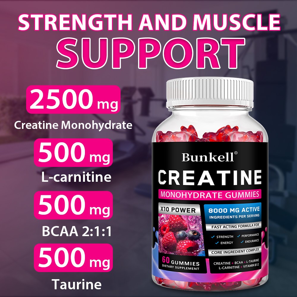 Creatine Gummies 8000mg – Enhance muscle strength and endurance, muscle growth