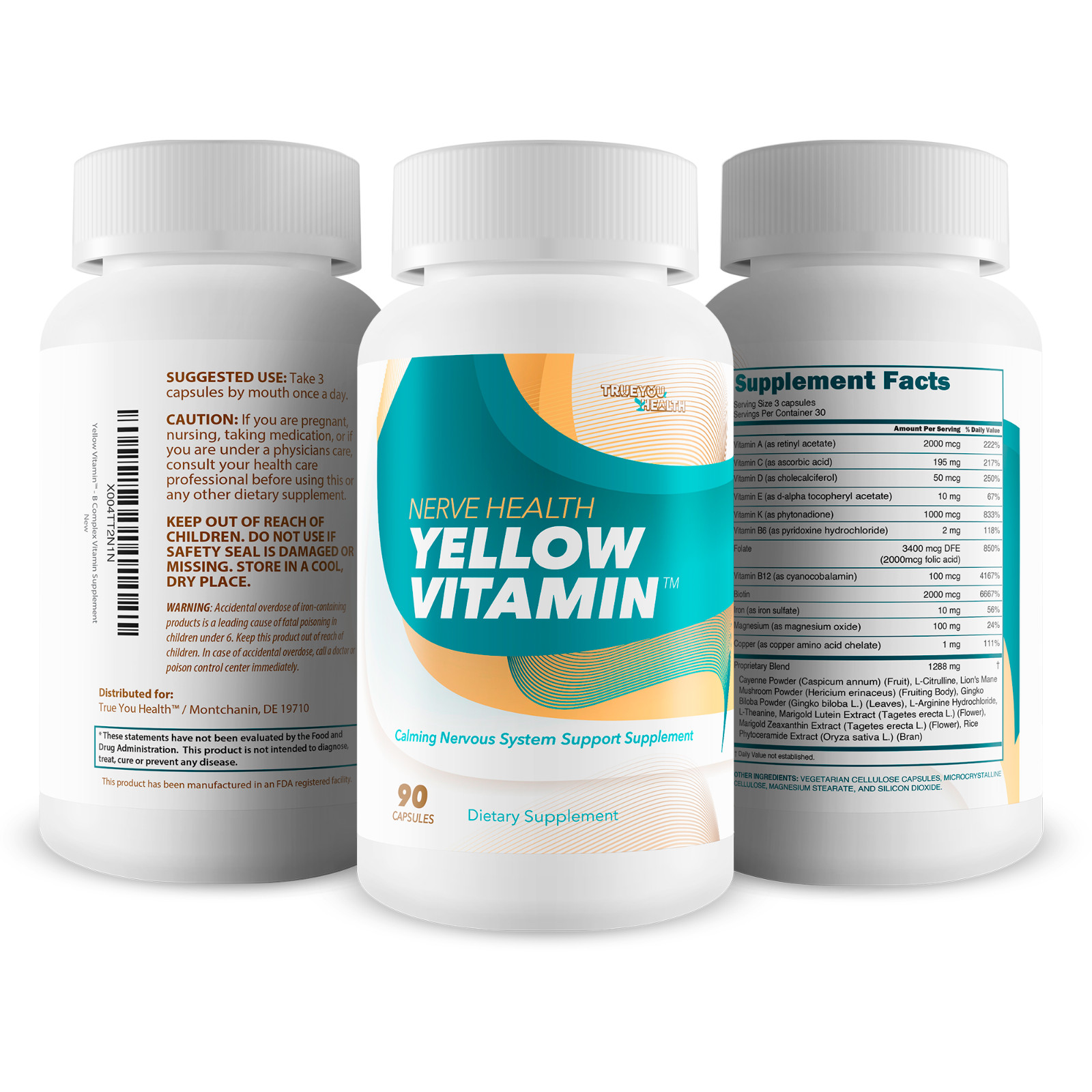 Yellow Vitamin for Nerves – Our Best Soothing Nerve Support Supplement