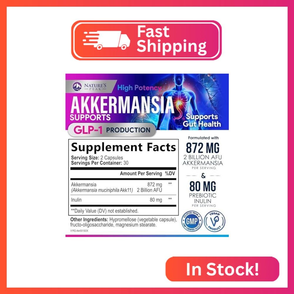 Akkermansia Gut Health Supplement – Premium Akkermansia Probiotic With Prebiotic