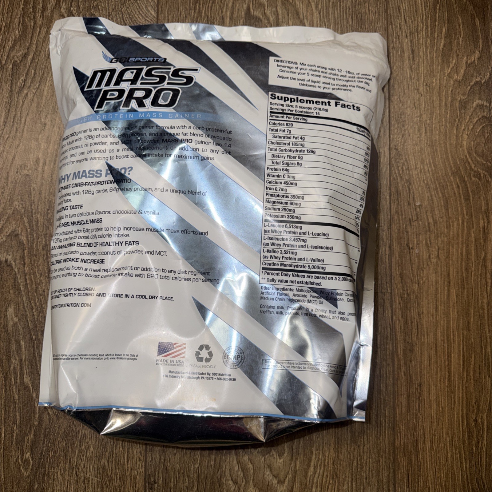 Mass Pro High Protein Mass Gainer- Vanilla (14 Servings)