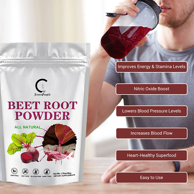 Organic Beet Root Powder Raw Pure Beta Vulgaris Nitric Oxide Booster Non GMO