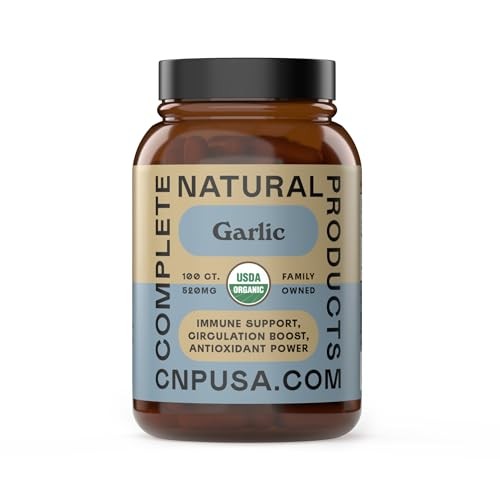 CNP Organic Garlic Capsules 520mg – Whole Garlic Extract Supplement, Daily