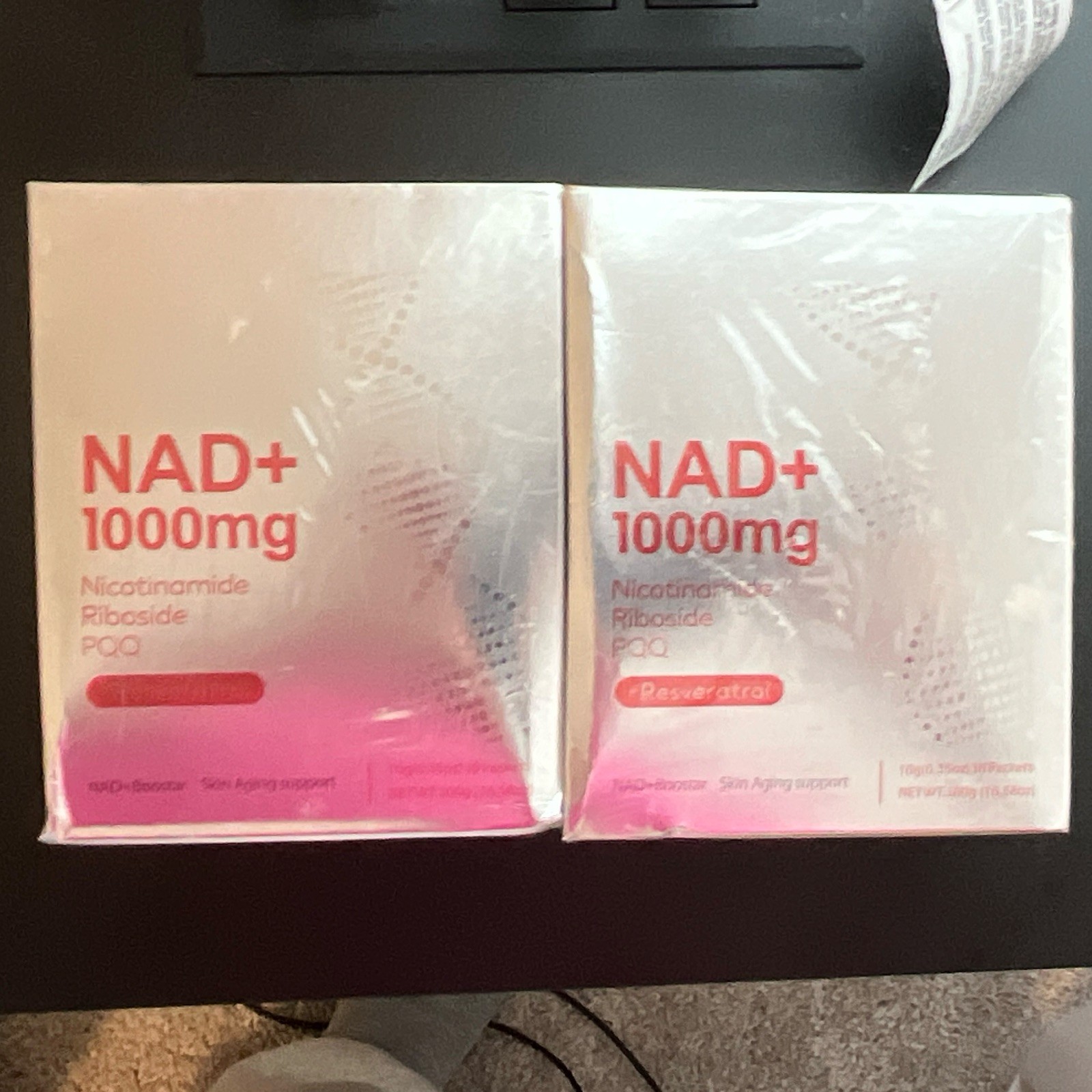 TWO BOXES NAD+ 1000mg Sachets 30ct NR PQQ Trans-Resveratrol Quercetin Phytosome
