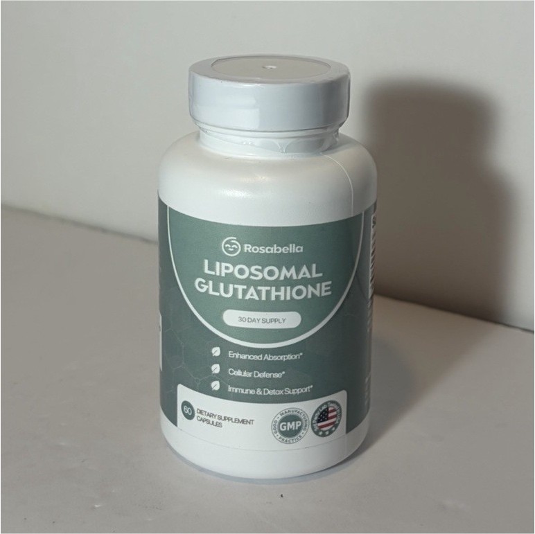 Rosabella Liposomal Glutathione 500mg Immune Detox Vegan GMP 60 Capsules