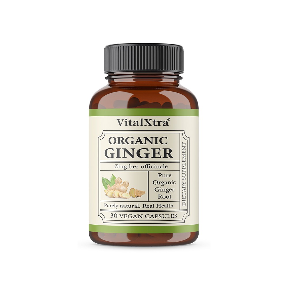 Organic Ginger Capsules 30/60/120CT,No Fillers for Natural Digestion & Immunity