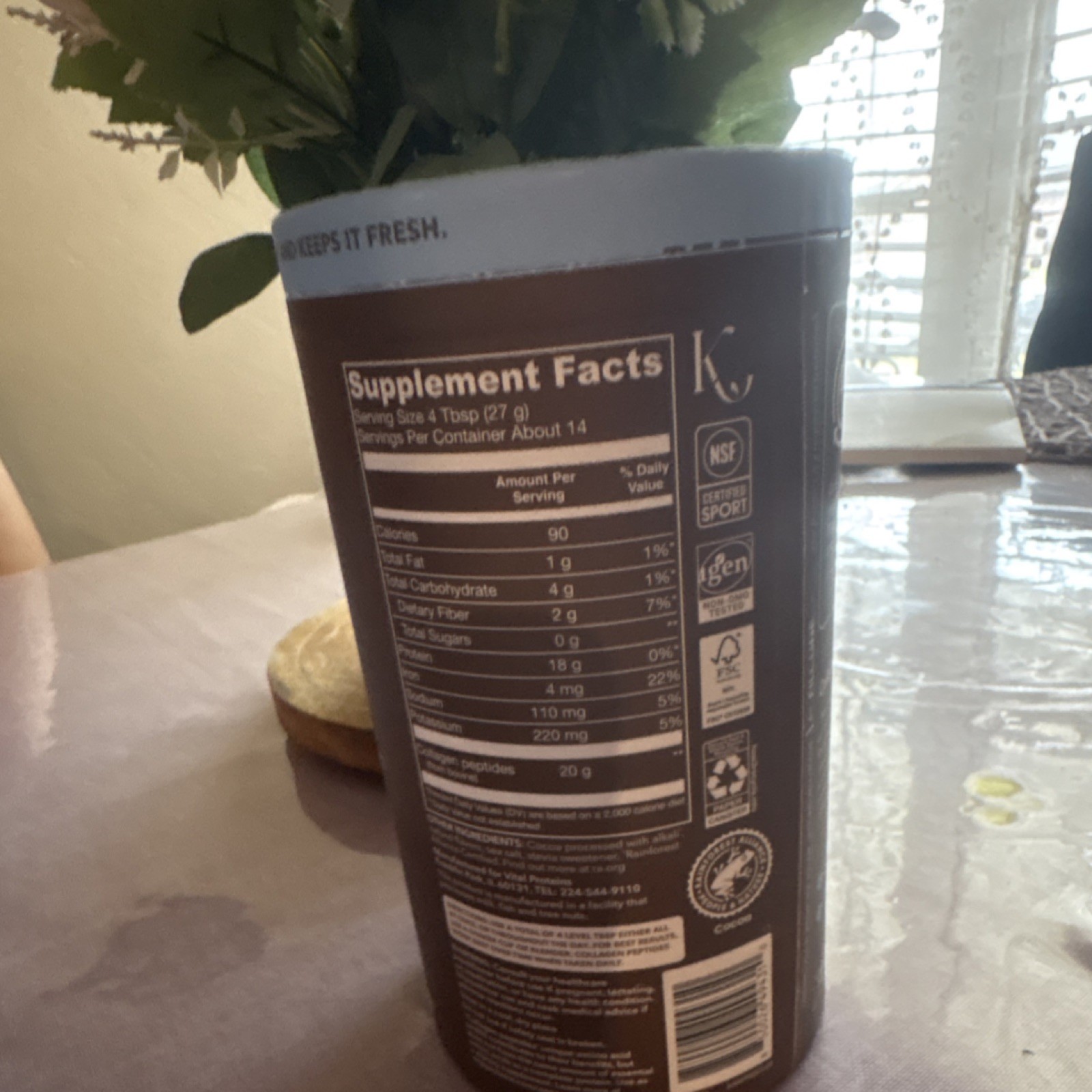 Vital Proteins Collagen Peptides Chocolate Powder 13.5 oz Hair Skin Nails