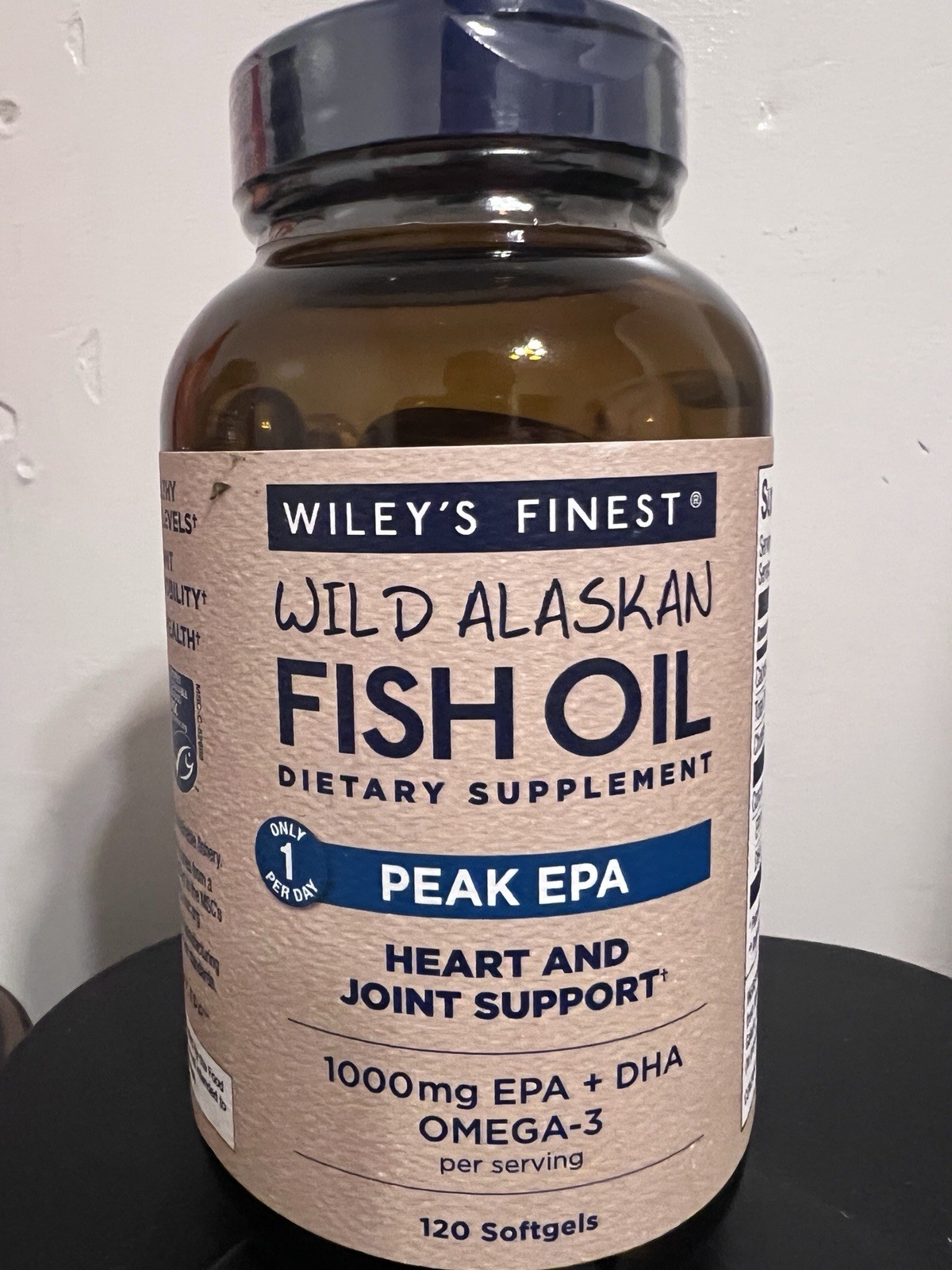 Wiley’s Finest Wild Alaskan Fish Oil Peak EPA Omega-3 Softgels 120 EXP 11/2028
