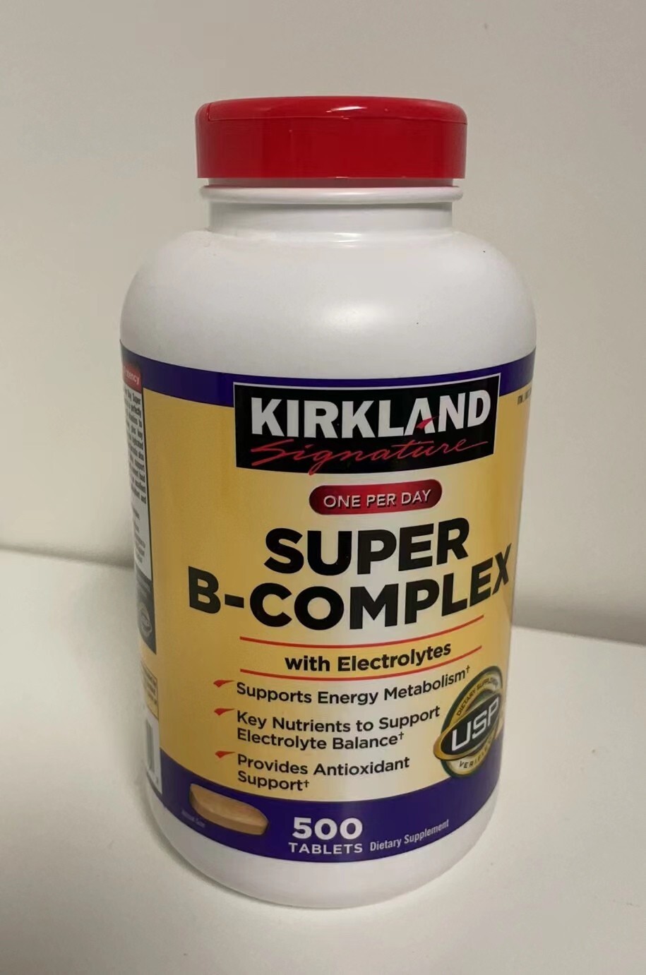 Kirkland Signature Super B-Complex with Electrolytes, 500 Tablets，11/2024