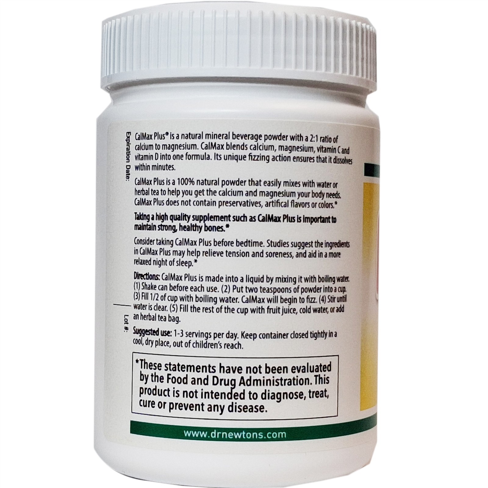 Dr. Newton’s Naturals CalMax Plus Supplement Vitamin C, D3, Calcium, Magnesium