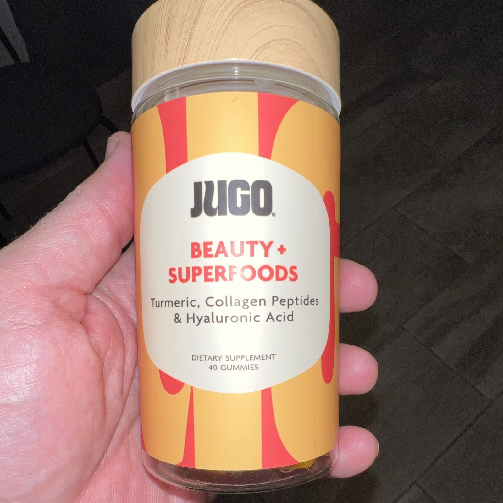 JUGO Beauty+ Superfoods Turmeric Collagen Hyaluronic Acid Biotin 40 Gummies