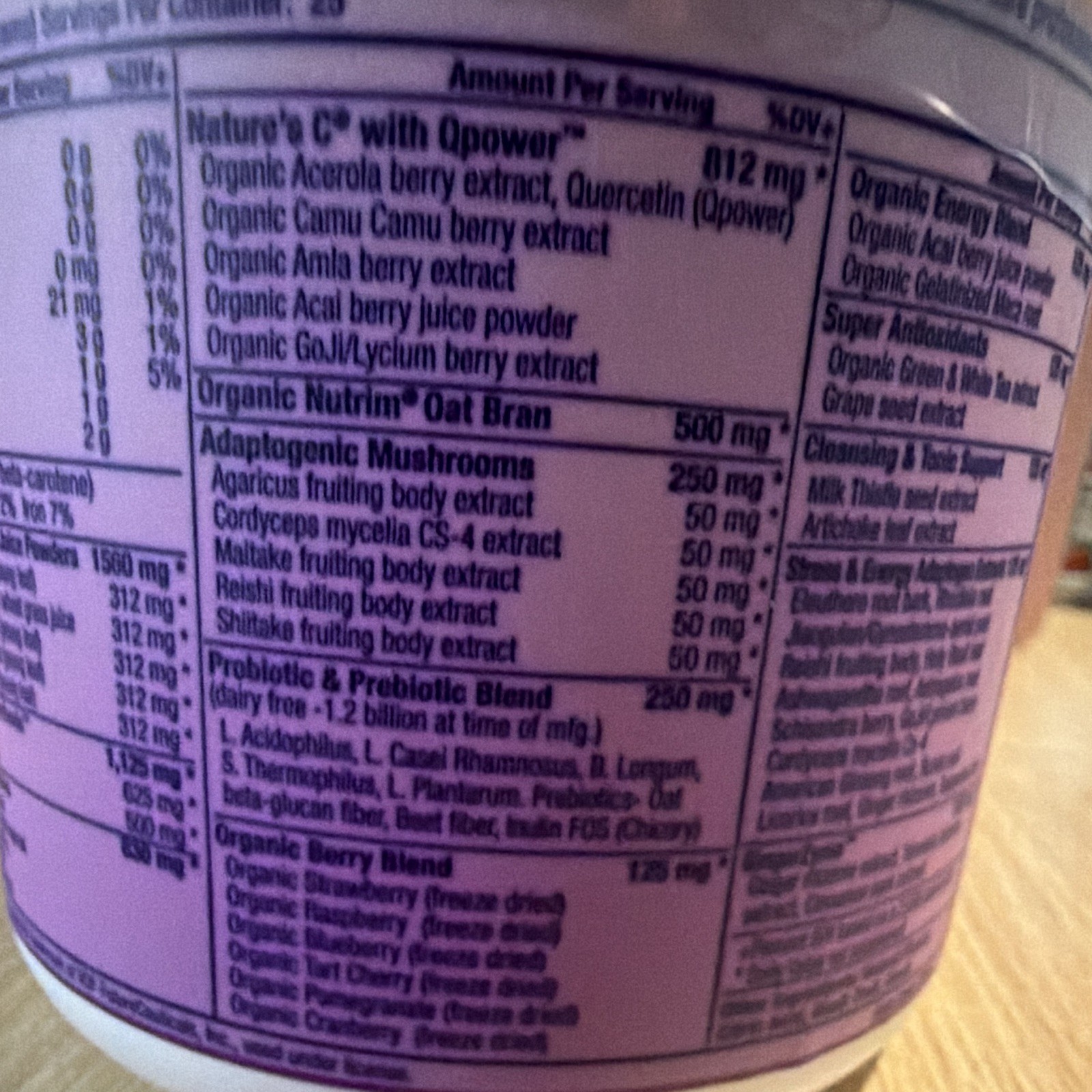 Paradise ORAC Energy Greens Powder Berry 200g Vegan Non-GMO Exp 01/2029