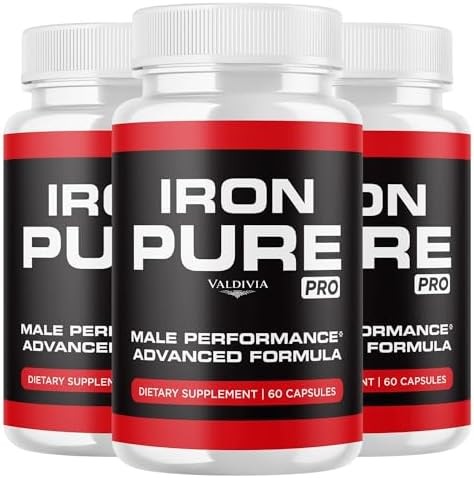 Valdivia Iron Pure 180 Capsules 3 Pack Daily Wellness Supplement Made in USA