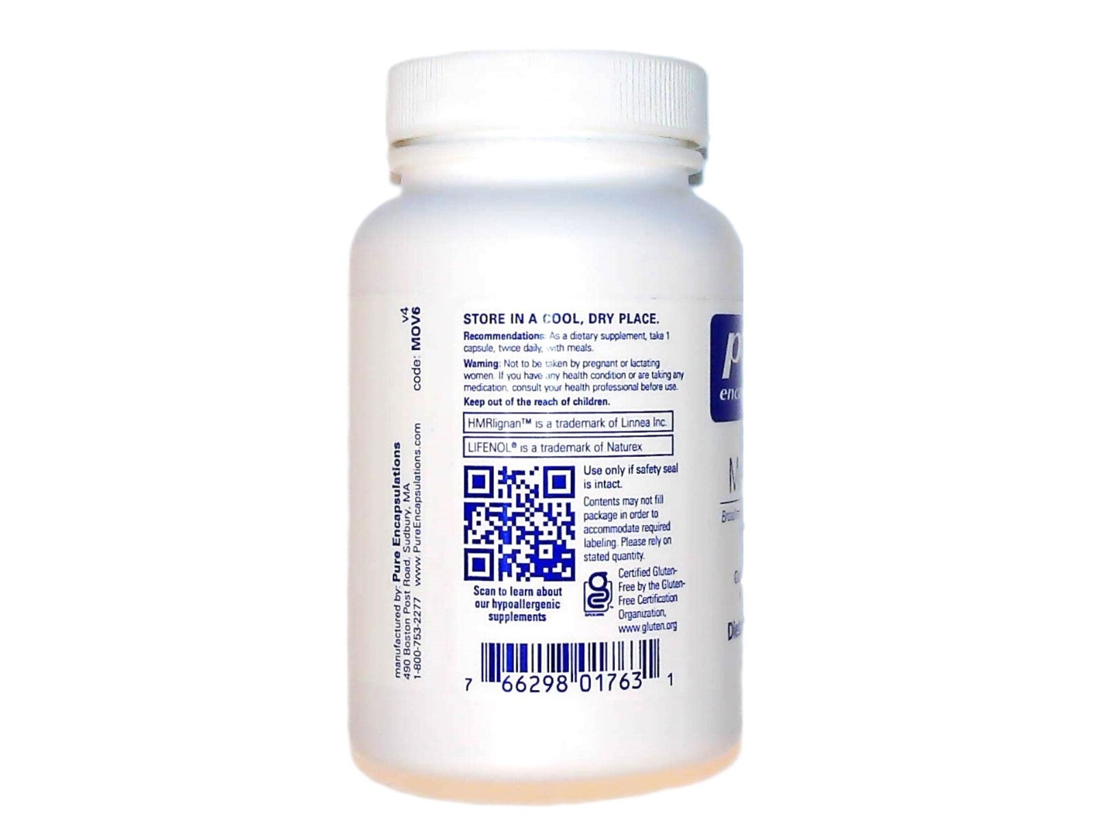 PURE ENCAPSULATIONS MENOVIVE MENOPAUSAL HEALTH AND COMFORT 60 CAPS EXP. 05/2025+
